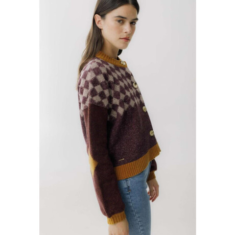 Cardigan Rombos Uva