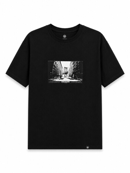 REMERA NAUPLIA PRINTED II NEGRO