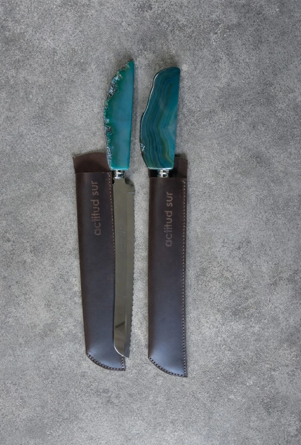 Rustic Stone Bread Knife