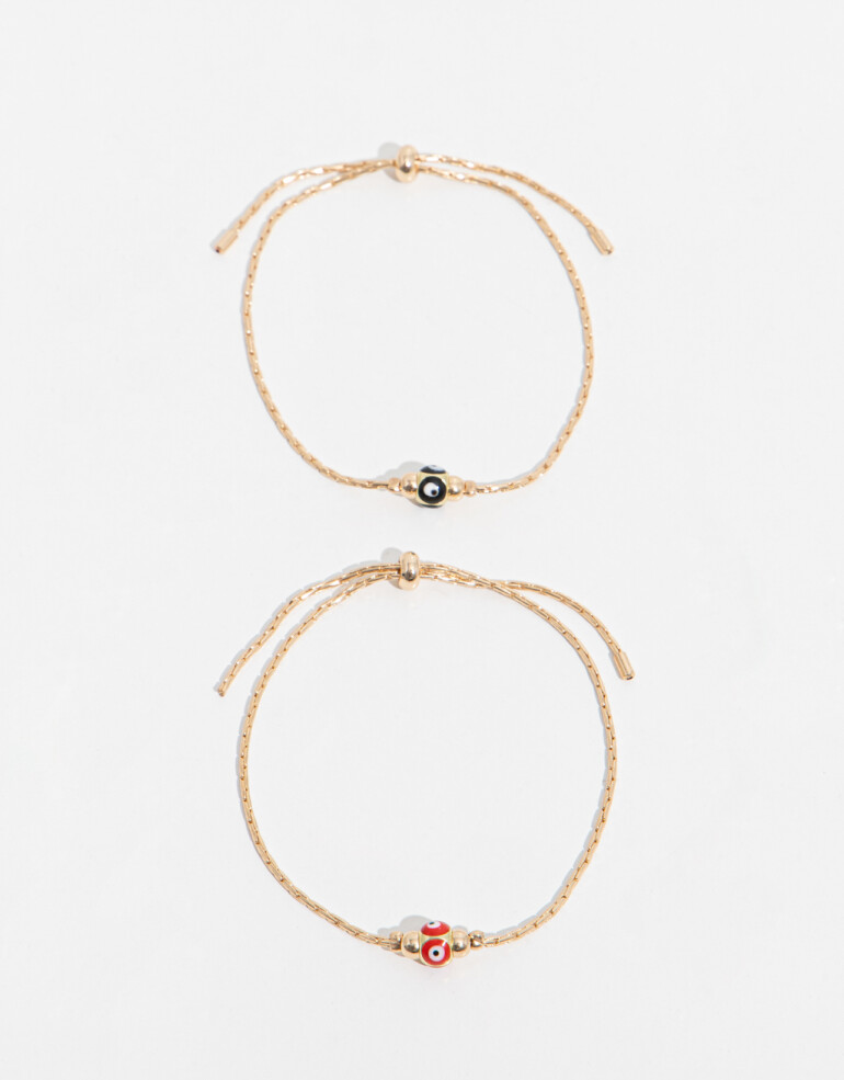 Pulseras Flexibles Sets Metal Set De Pulseras - Dorado