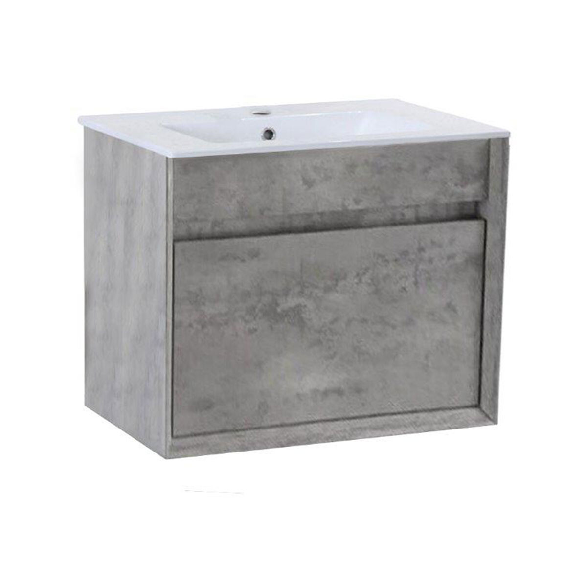 Mueble Gris Mate En Mdf C/ Cajon Y Bacha 61X46X43.5Cm 
