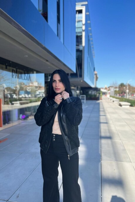 Chaqueta Bomber Vera Negro