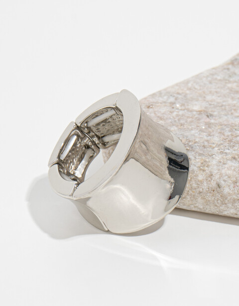 Anillos Medianos y Grandes Metal Anillo De Metal - Plateado Rodio