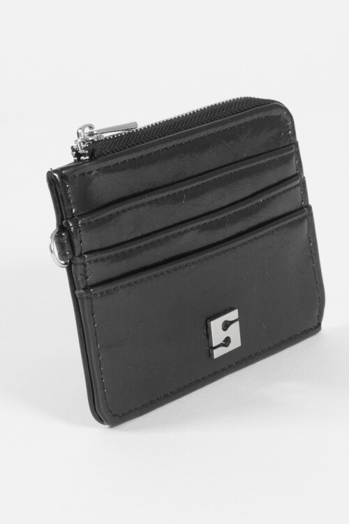 Tarjetero matelaseado shinny negro