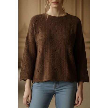 Sweater Textura Chocolate