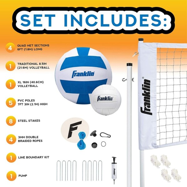 Franklin Kit Red De Volleyball Pelota Y Accesorios Deporte Franklin Kit Red De Volleyball Pelota Y Accesorios Deporte