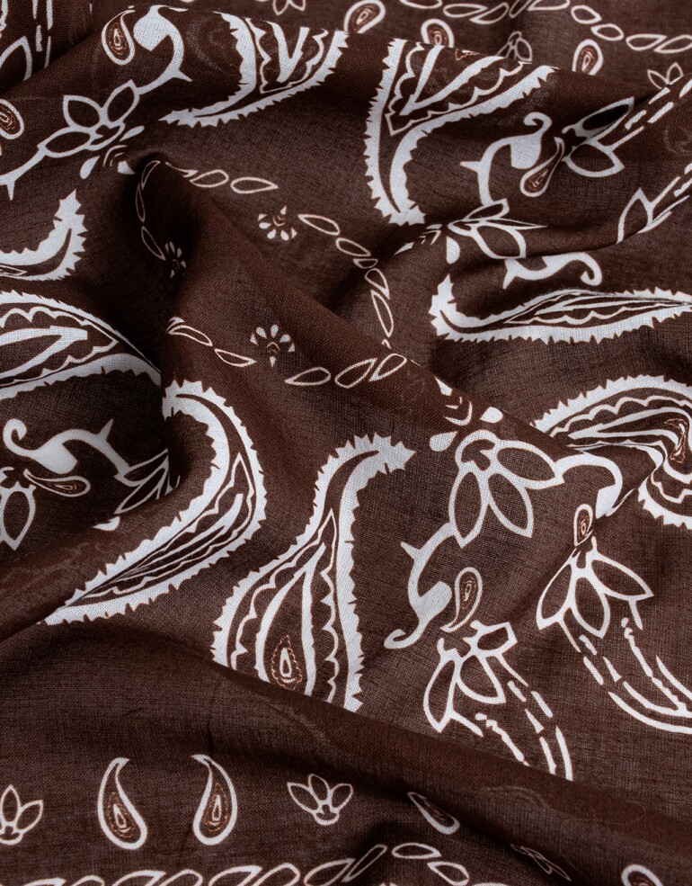 Pañuelos Raso Algodón Bulgaros Pañuelo Algodón Búlgaros - Marron Chocolate