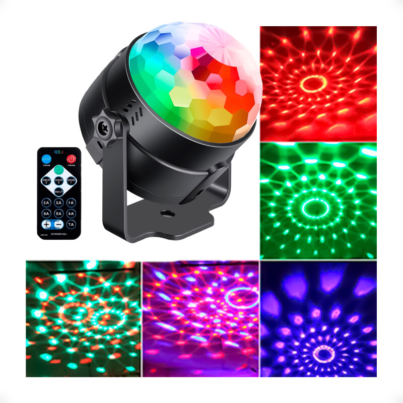 Bola De Luces Led Rgb Audioritmica Discoteca Con Control Bola De Luces Led Rgb Audioritmica Discoteca Con Control