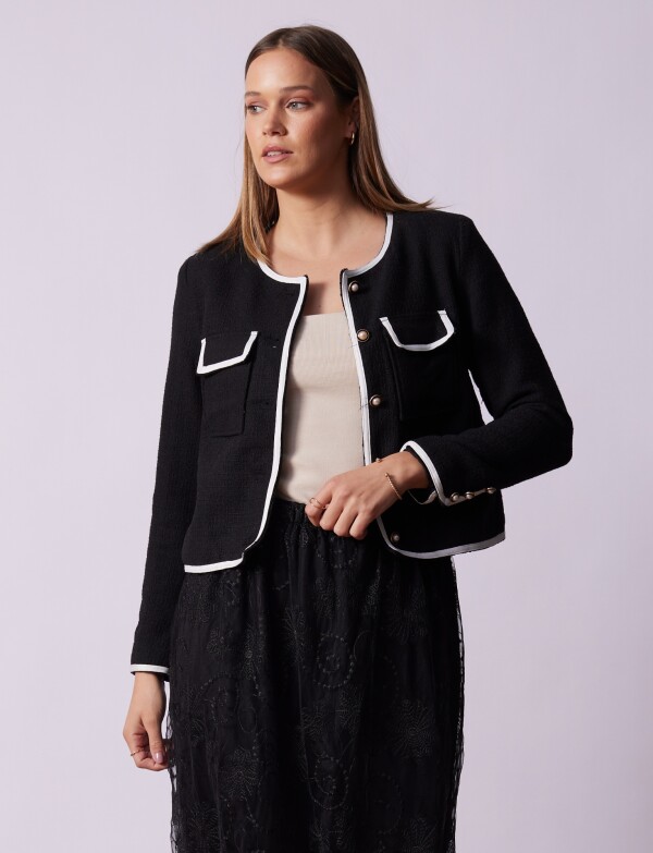 Chaqueta Tweed NEGRO/BLANCO