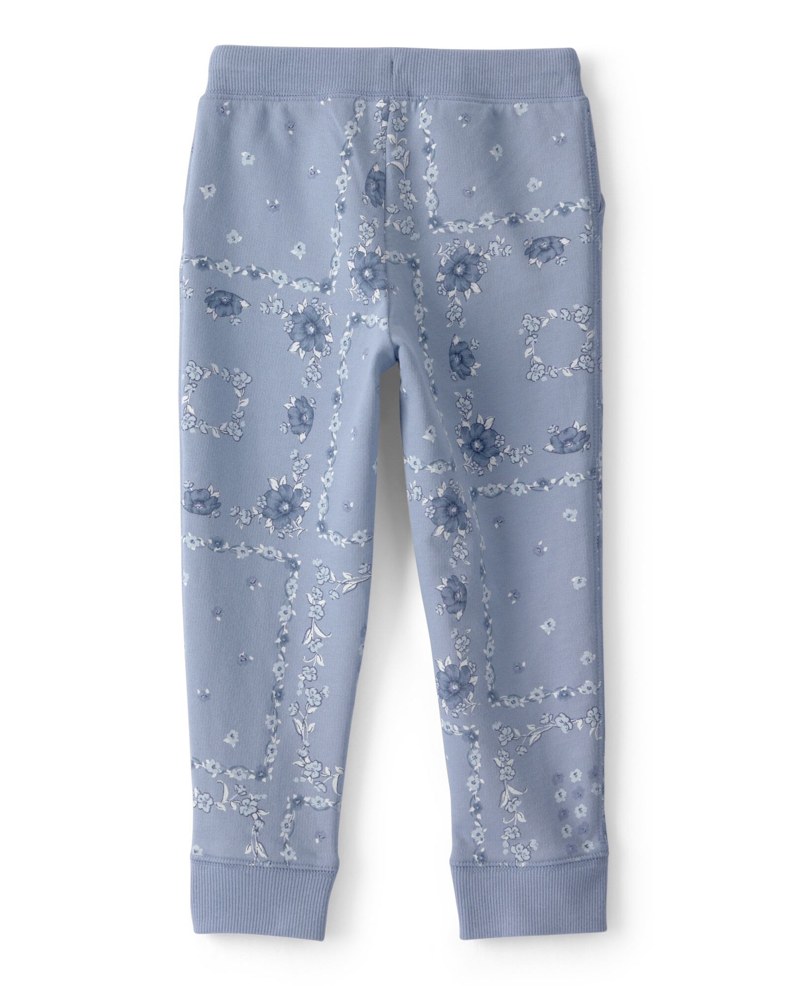 Pantalón deportivo de algodón, azul, diseño floral Pantalón deportivo de algodón, azul, diseño floral