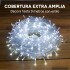 100 Luces Navidad Led 9 Metros Cable Cristal Guia Con Modos Variante Fria