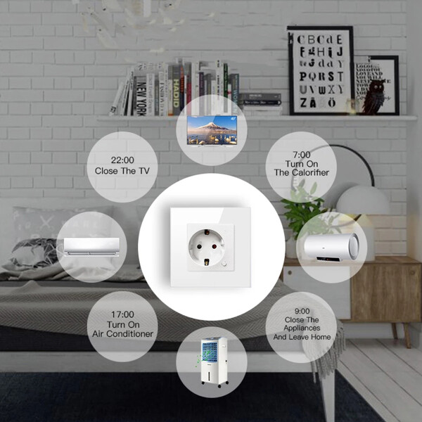 Enchufe Shuko De Toma Corriente Wi-fi Tuya Smart Pared TUYA SMART ENCHUFE SHUKO WIFI SMP 16 ***