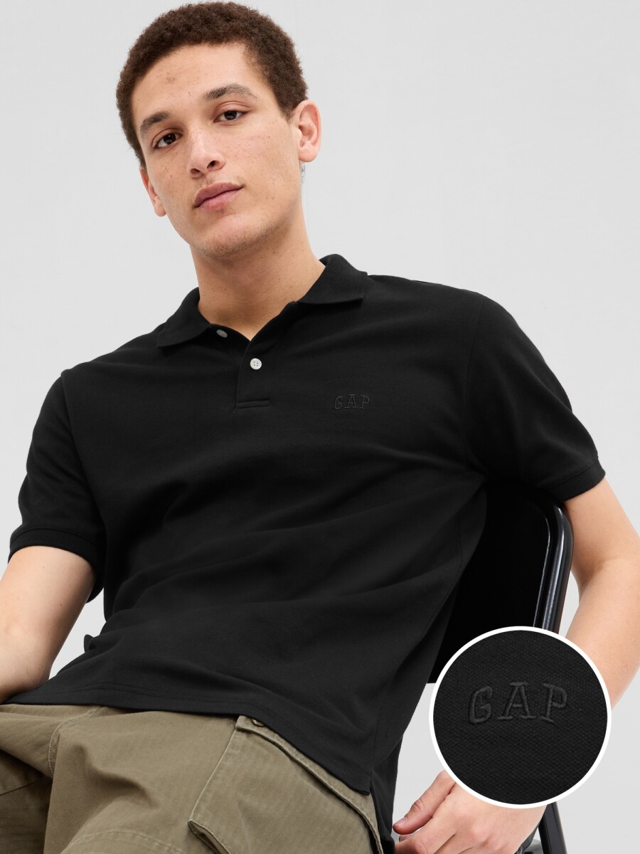 F-LOGO PK POLO - BLACK 013 