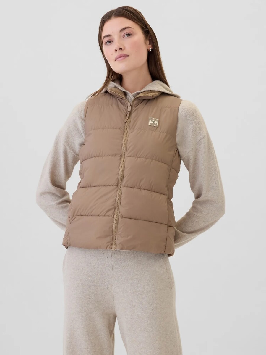 Chaleco Logo Gap Mujer - Warm Golden Brown 701 