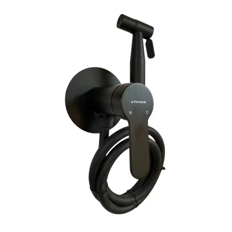 Grifería de ducha higiénica Monocomando embutir Milano Negro Mate Grifería De Ducha Higiénica Monocomando Embutir Milano Negro Mate