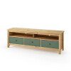 Rack TV 3 Cajones Madera Natural - Mari Verde