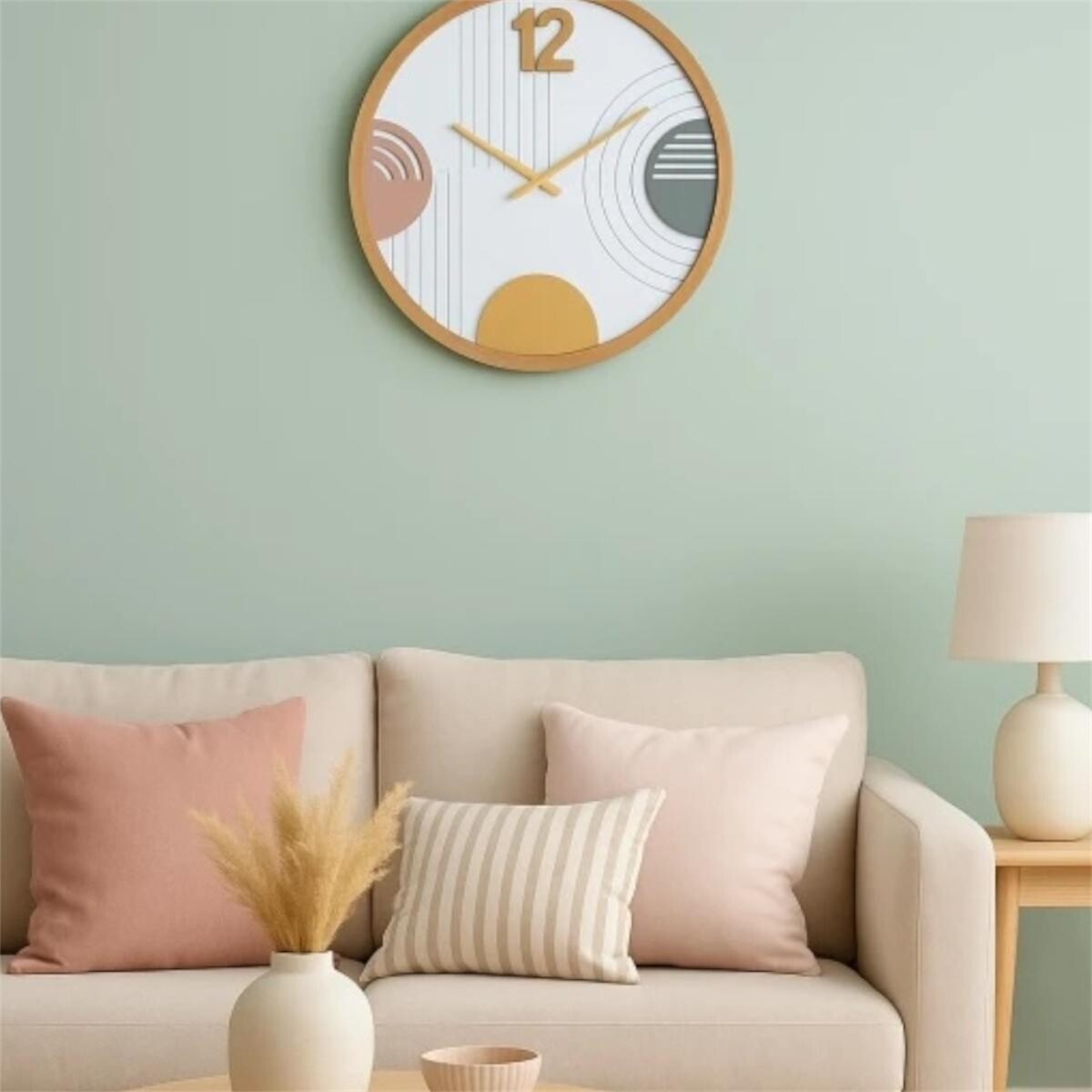 Reloj de Pared en MDF - Abstracto Pastel 