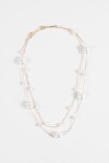Collar doble perlas dorado