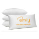 Colchon Espuma 2 Plazas Emily 17 Alta + 2 Almohadas Blanco