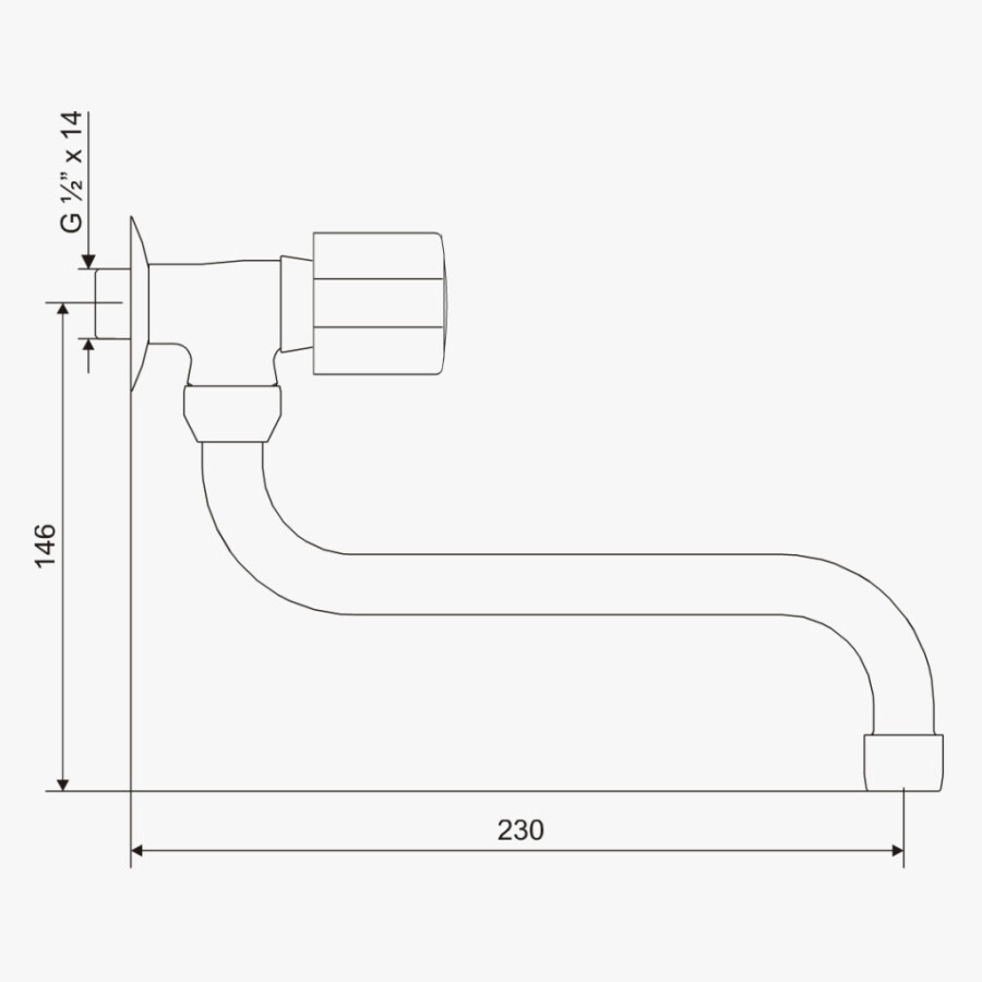 Griferia de Cocina para Pared con Pico Curvo Cromado Linea Allegro Griferia de Cocina para Pared con Pico Curvo Cromado Linea Allegro