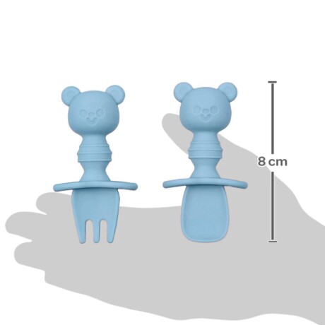 Mi primer Cubiertos silicona Osito azul