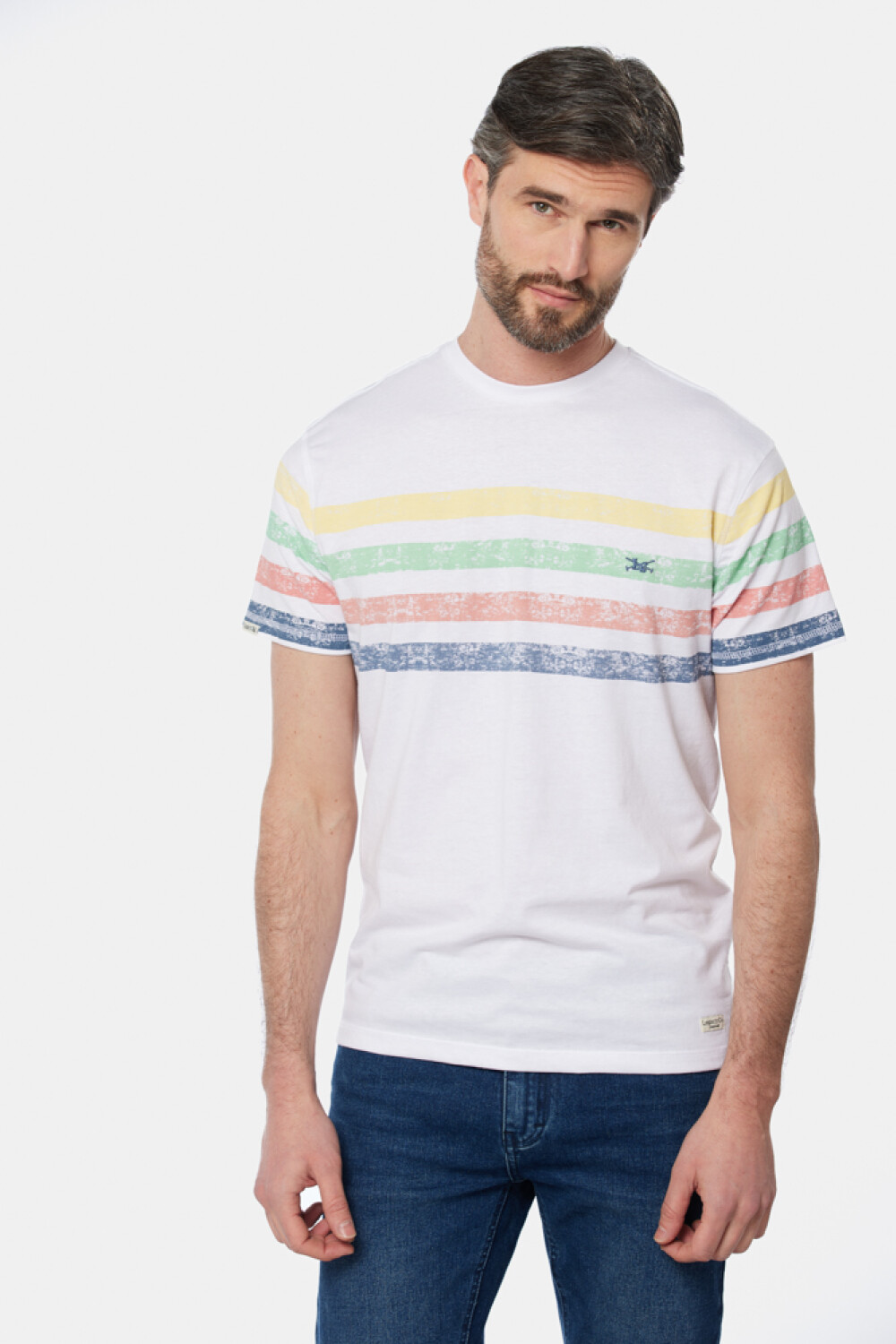 REMERA RAYADA Blanco