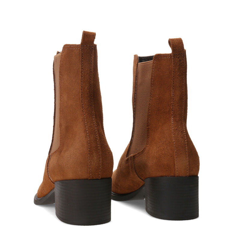 Botas de Mujer Bottero Caña Baja Con Elástico Marrón Camel