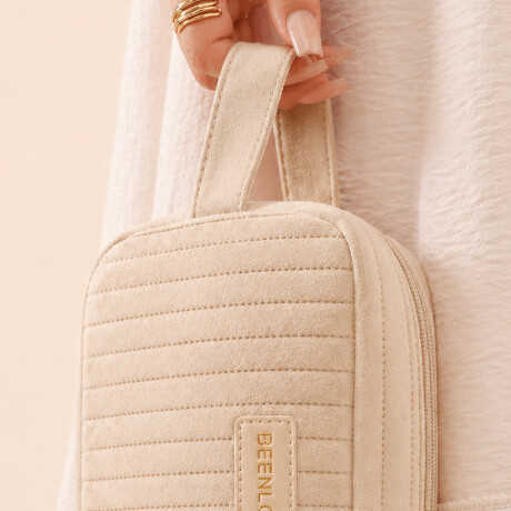 Neceser con asa Velvet BLove Beige