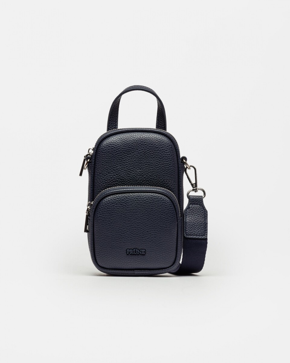 Porta Celular Baby Donna En Efecto Cuero Graneado - Azul 