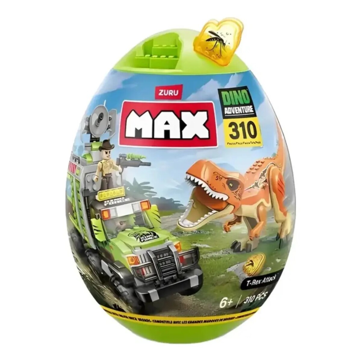 Figura Dino Adventure Max Mega Huevo 304 Piezas 