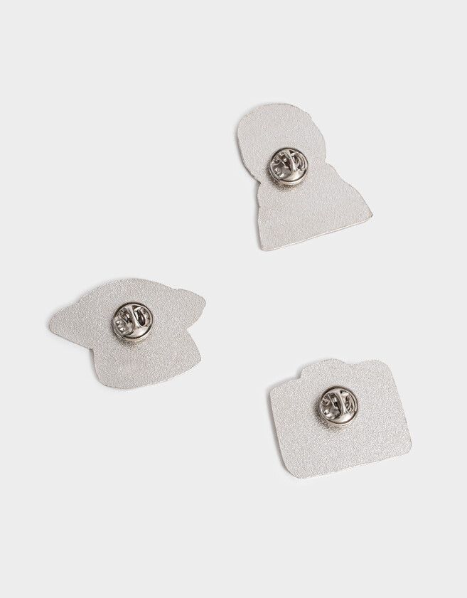 Pin Esmaltado Set De 3 Pins Metálicos - Combinacion Multicolor