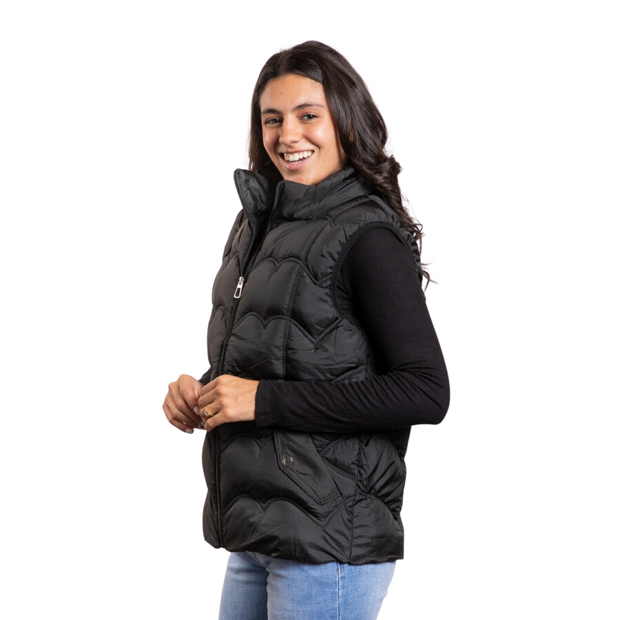 CHERRY PUFFY VEST BLACK
