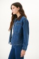 CHAQUETA JEAN CUELLO CHOCOLATE