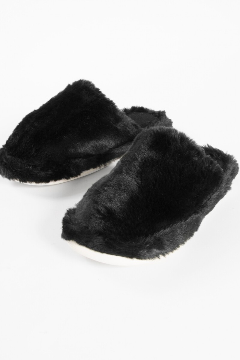 Pantufla estrella negro