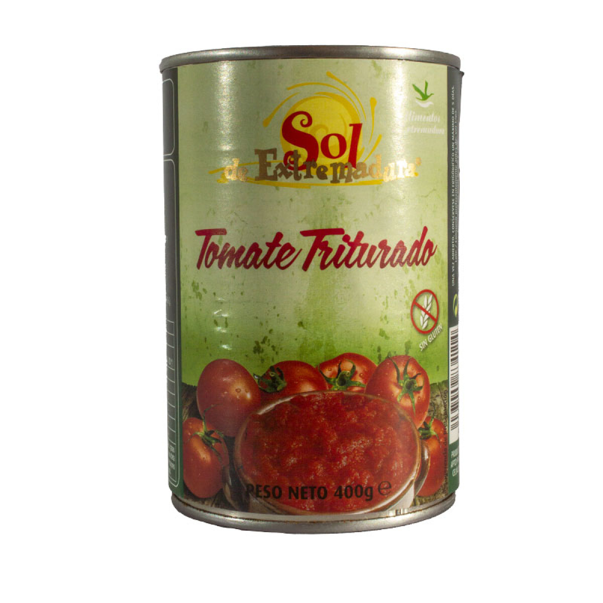 Tomate Triturado SOL DE EXTREMADURA (99.35%) Sin Gluten 400Grs 