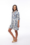 VESTIDO LEXY ESTAMPADO BLANCO Y AZUL