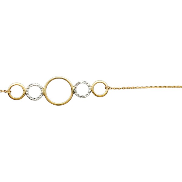Pulsera Circulos Eternity-Oro bajo-Sin Piedra-PU8083 sinpiedra