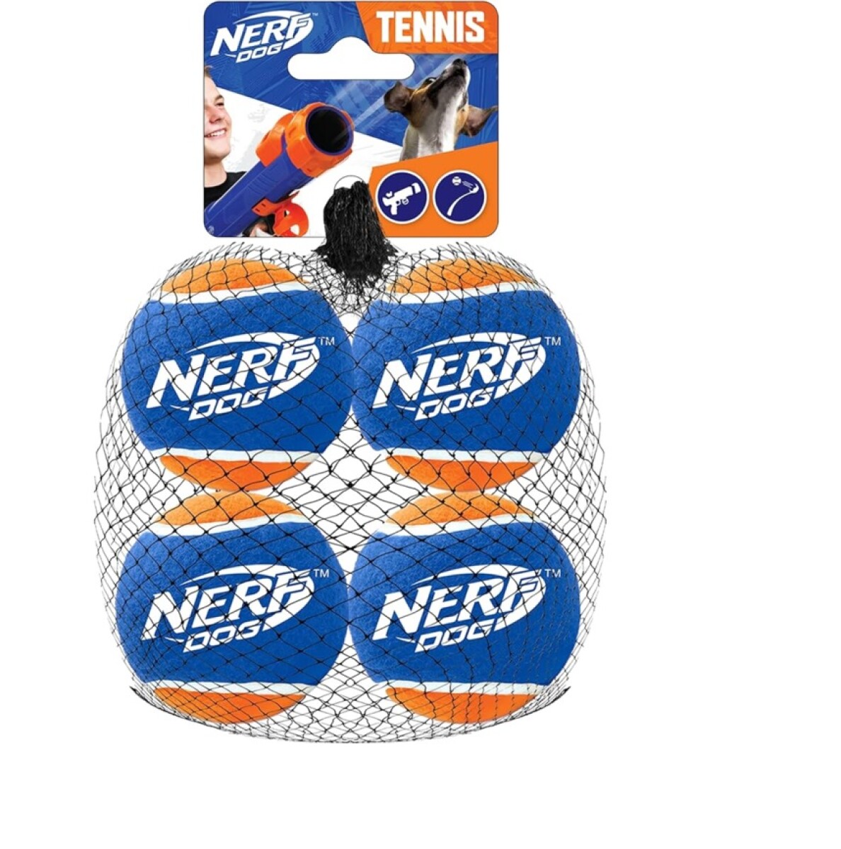 Pack X4 Pelotas de Tenis para Mascotas Nerf Pet 6CM 