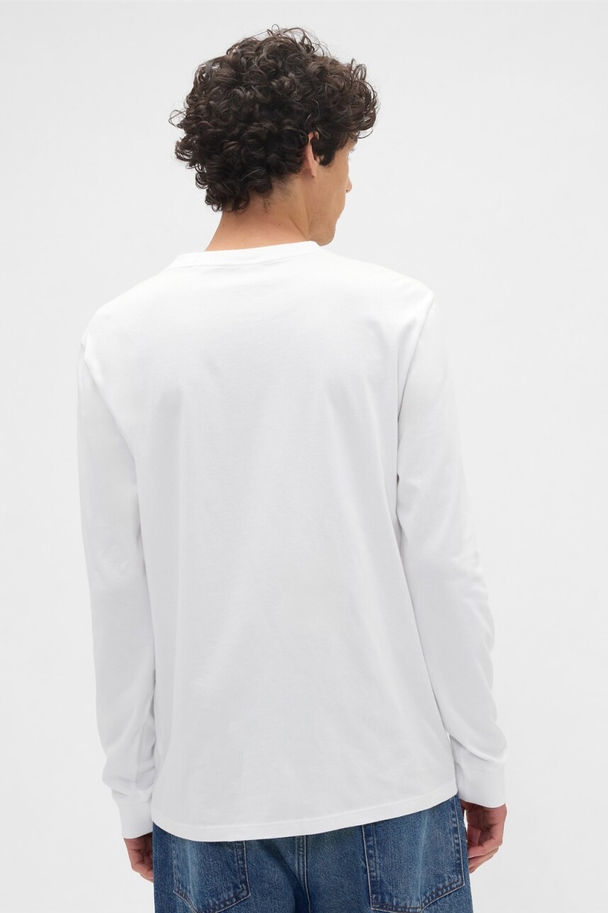 Remera Básica Manga Larga Hombre New Off White