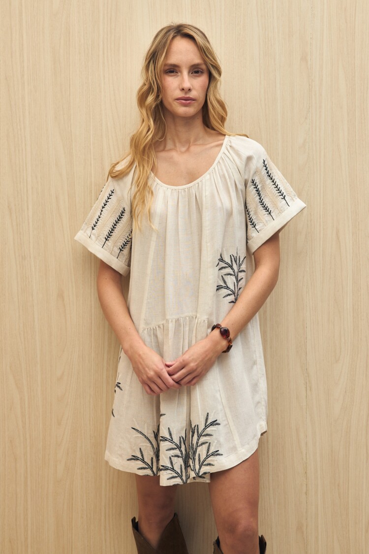 VESTIDO SAMPU Beige Claro Melange