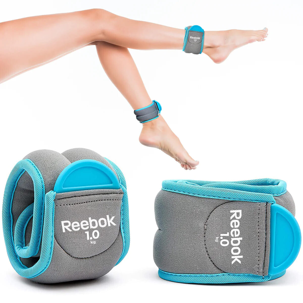Pesas Tobilleras Reebok 1kg C/u Set Tobipesas Fitness 