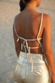 TOP COURO SHORT Hielo