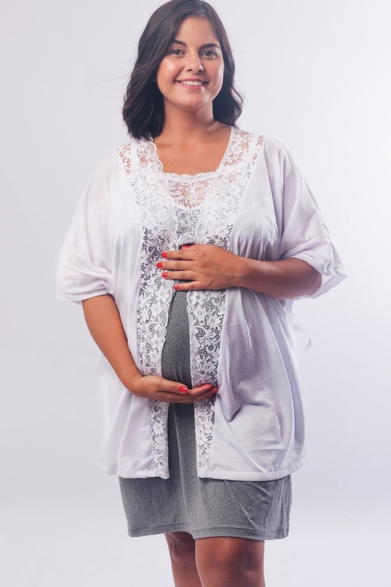Bata Larga Tamara - Blanco 