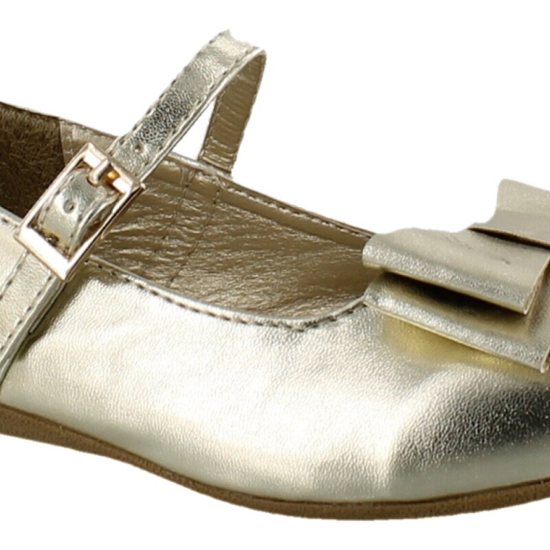 Balerinas Infantiles Croco Kids Zapato Dorado Claro