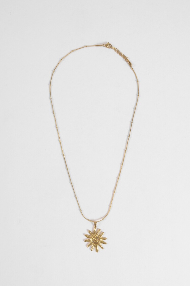 Collar acero espiral dorado