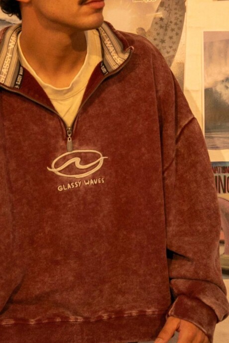 Buzo Avalanche Medio Cierre / Bordó Wash - Preventa U