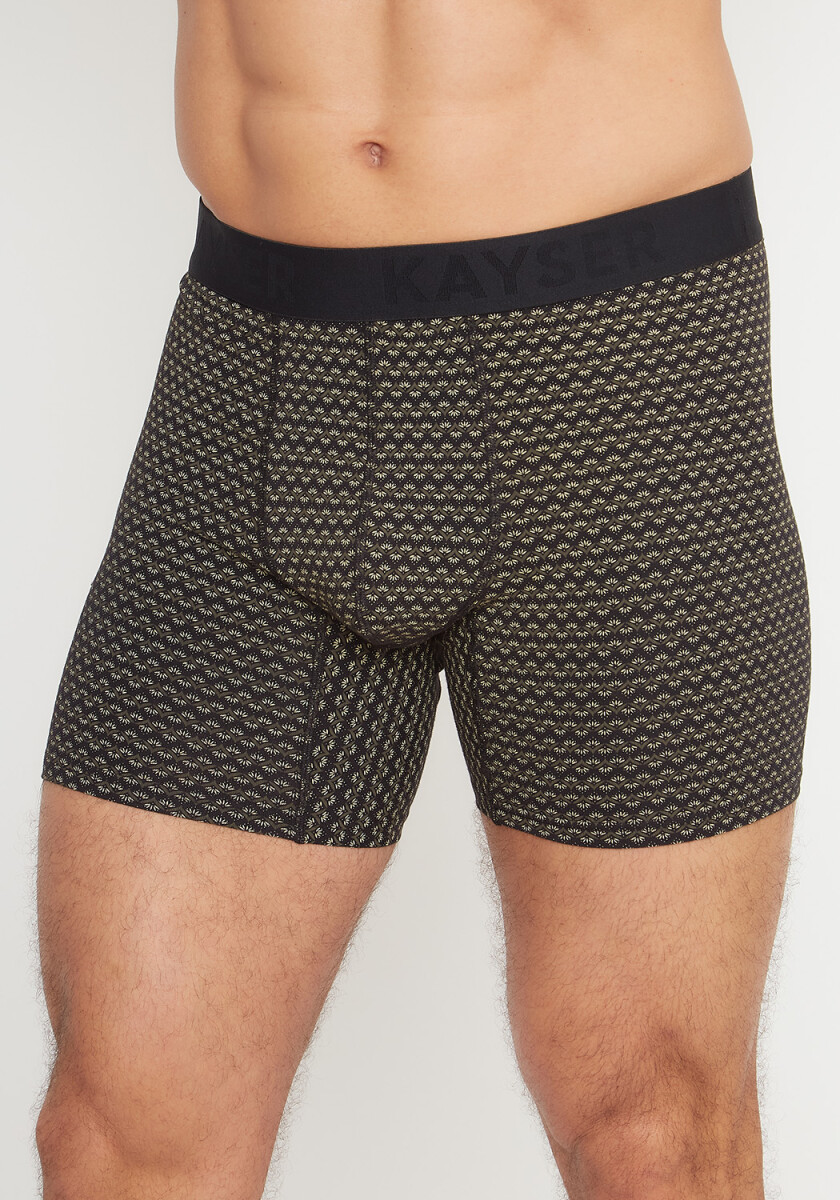 BOXER ALG.LYC. LARGO - NEGRO 