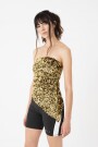 Top strapless asimétrico Oro