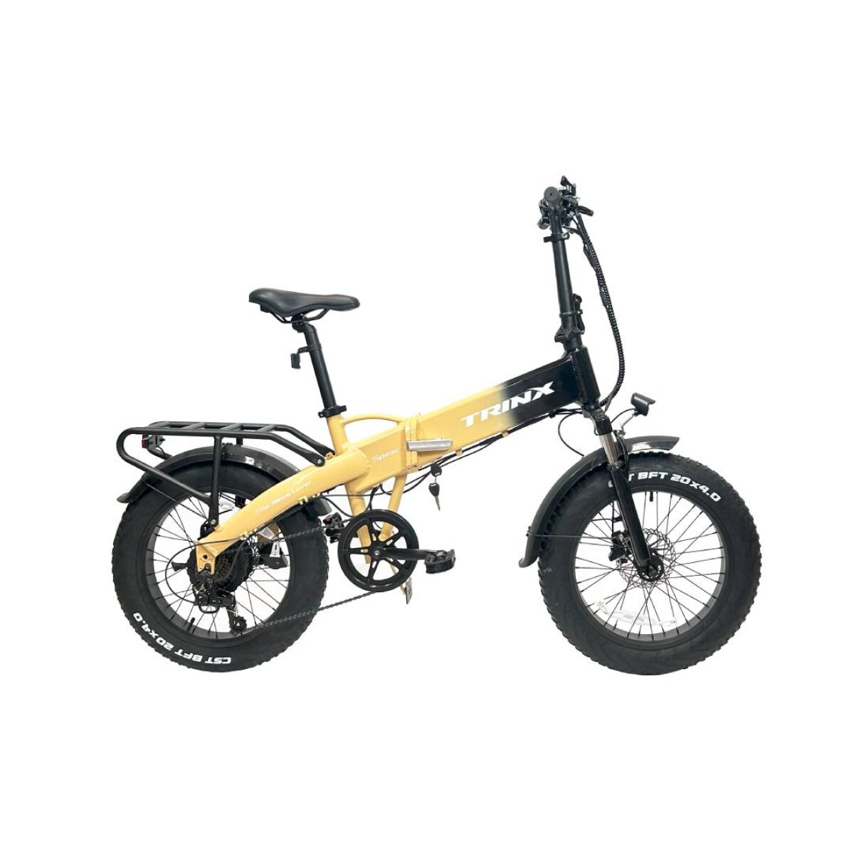 Bicicleta Trinx eléctrica Spear Rodado 20 - Negro/Amarillo 