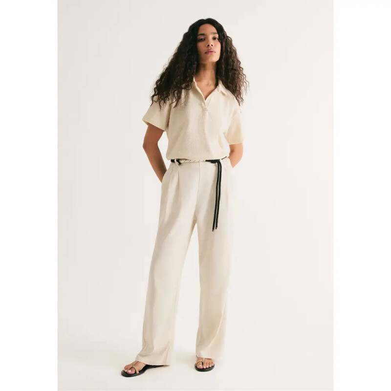 CAMISA POLO FEMININA AMARELO CLARO